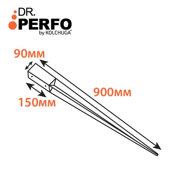 Опора для балки забивна (90х900мм) ТМ "KOLCHUGA" (Кольчуга) (40305291) 40305291 фото