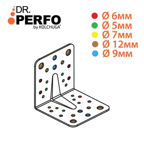 Куточок перфорований посилений (100х100х100х2,5мм) ТМ "KOLCHUGA" (Кольчуга) (40305259) 40305259 фото