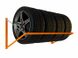Универсальная полка для хранения колес/шин/дисков регулируемая R13-22 (оранжевая) ТМ "KOLCHUGA" (Кольчуга) (40306089) 40306089 фото 4