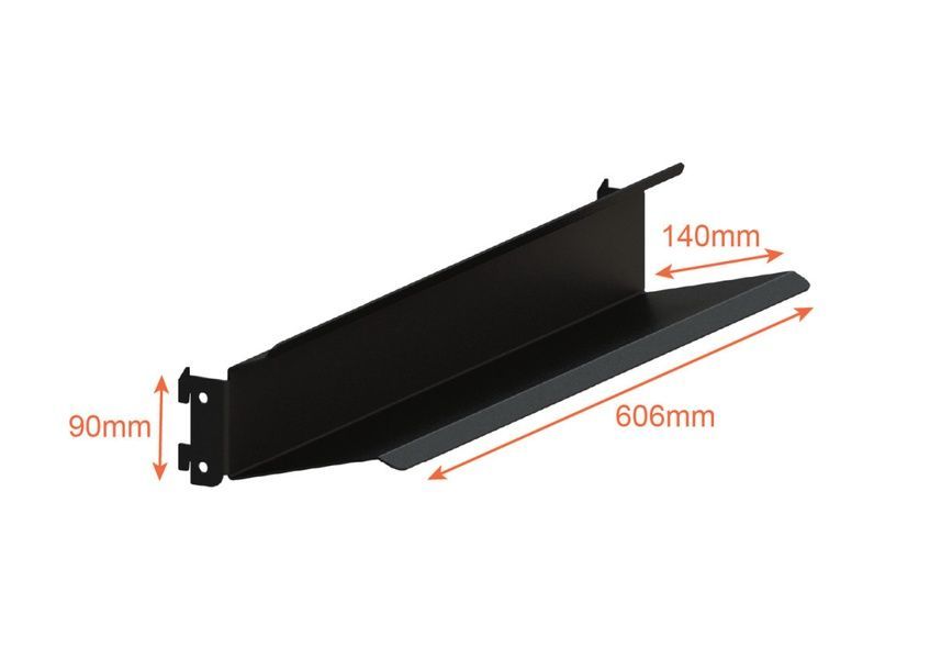 Полиця для взуття MAXI COM (606х140х90 мм) BLACK Edition чорна ТМ "KOLCHUGA" (Кольчуга) (40529349) 40529349 фото