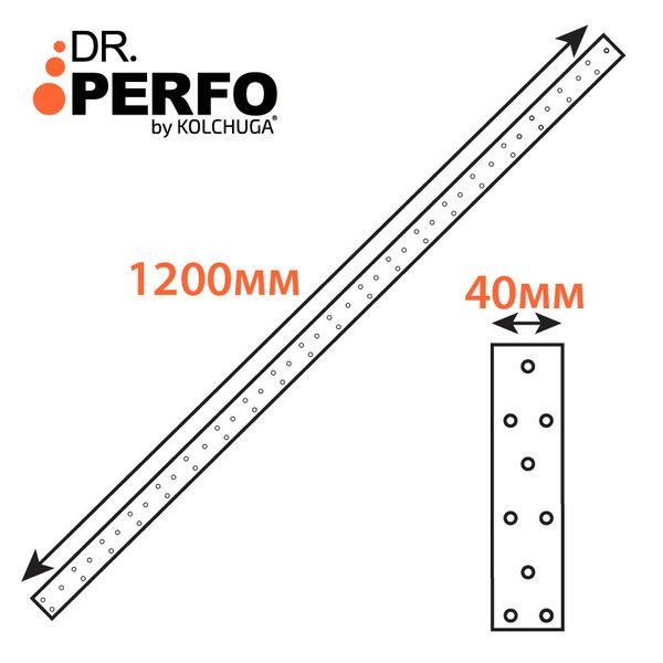 Перфорированная полоса (40х1200х2 мм) ТМ "KOLCHUGA" (Кольчуга) (40305278) 40305278 фото