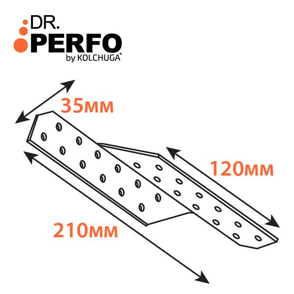 Крепление для стропил ПРАВОЕ (210*35*2). ТМ "KOLCHUGA" (Кольчуга) (40305247) 40305247 фото