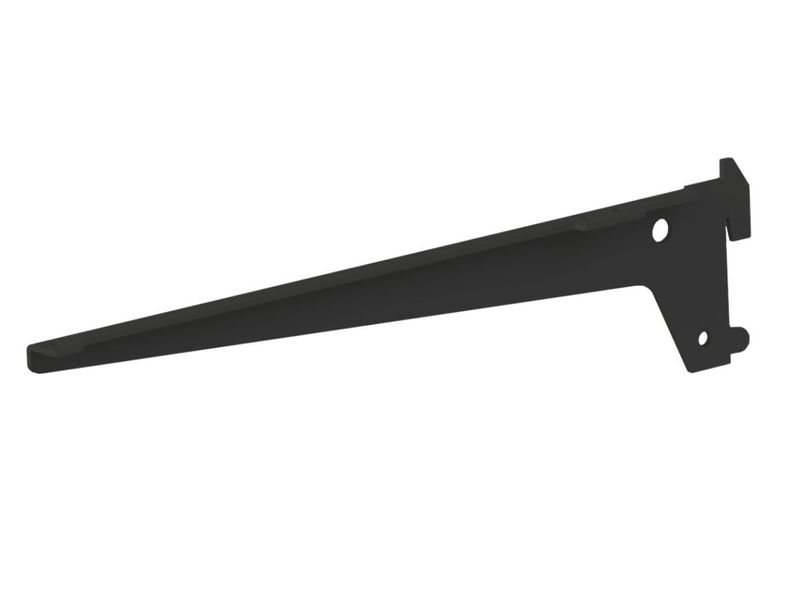 Кронштейн одинарний (270 мм) для ДСП/скла/дерева (комплект 2 шт) чорний ТМ "KOLCHUGA" (Кольчуга) 1765344059 фото