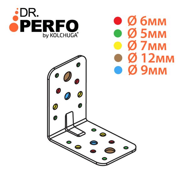 Уголок перфорированный усиленный (90х90х60х2мм) ТМ "KOLCHUGA" (Кольчуга) (40305315) 40305315 фото