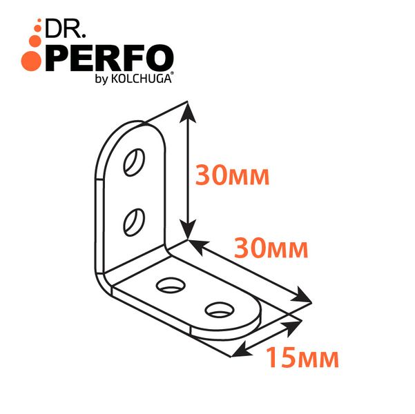 Уголок узкий перфорированный (30х30х15х2мм) ТМ "KOLCHUGA" (Кольчуга) (40305267) 40305267 фото