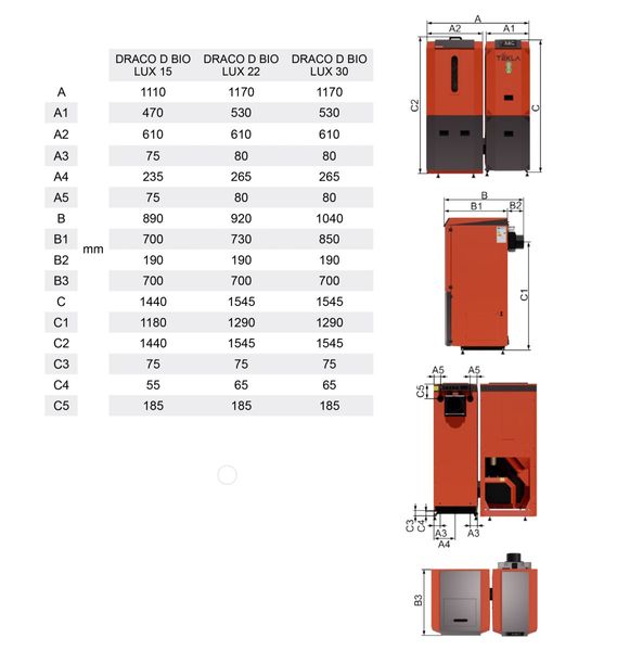 Сталевий одноконтурний котел з автоматичним пелетним пальником Draco D Bio Lux 15 1727890108 фото