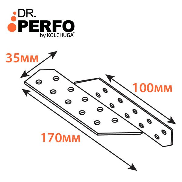 Крепление для стропил ЛЕВОЕ (170х35х2мм) ТМ "KOLCHUGA" (Кольчуга) (40305244) 40305244 фото