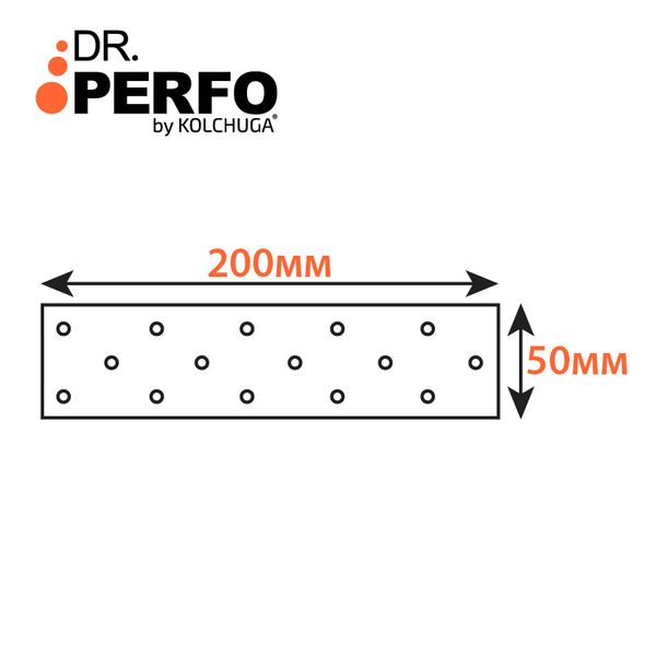Пластина перфорована (50х200х2мм) ТМ "KOLCHUGA" (Кольчуга) (40305296) 40305296 фото