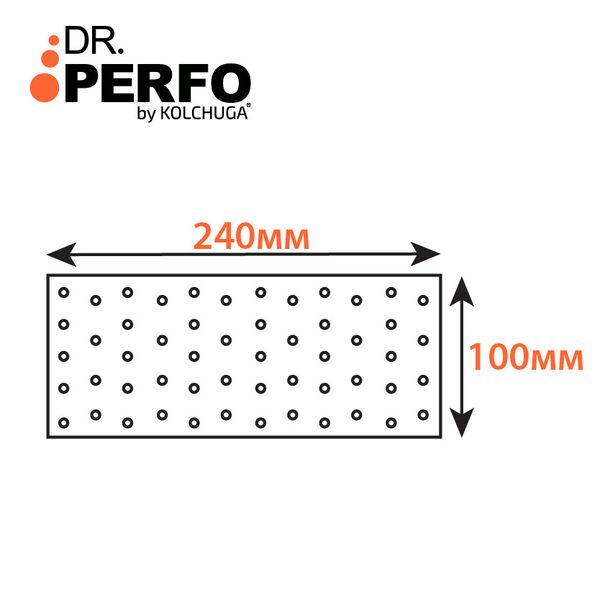 Пластина перфорована (100х240х2мм) ТМ "KOLCHUGA" (Кольчуга) (40305284) 40305284 фото