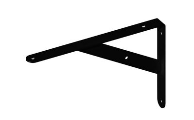 Кронштейн для полиці настінний (220 мм) чорний ТМ "KOLCHUGA" (Кольчуга) 1744988178 фото