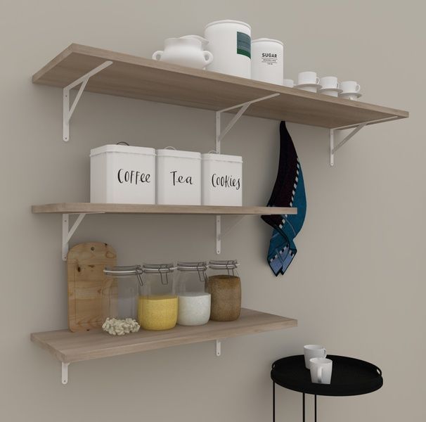 Кронштейн для полиці настінний (270 мм) білий ТМ "KOLCHUGA" (Кольчуга) 1744988179 фото