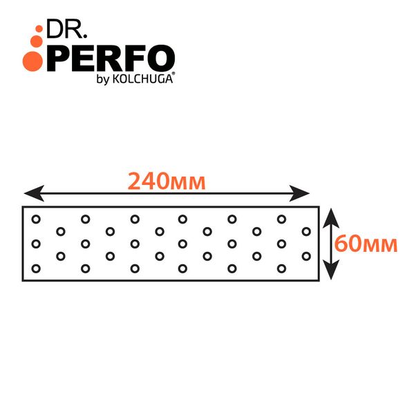 Пластина перфорована (60х240х2мм) ТМ "KOLCHUGA" (Кольчуга) (40305294) 40305294 фото